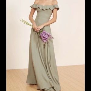 NWT reformation verbena dress in sea foam